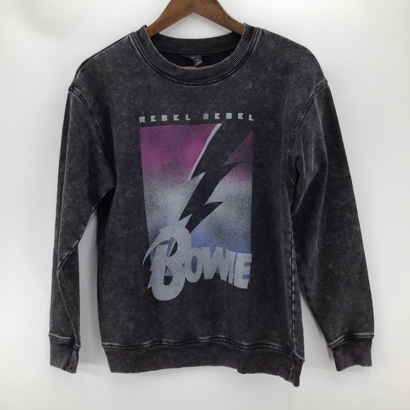 Simply Vera Vera Wang David Bowie Rebel Graphic crewneck Sweatshirt - Picture 2 of 12